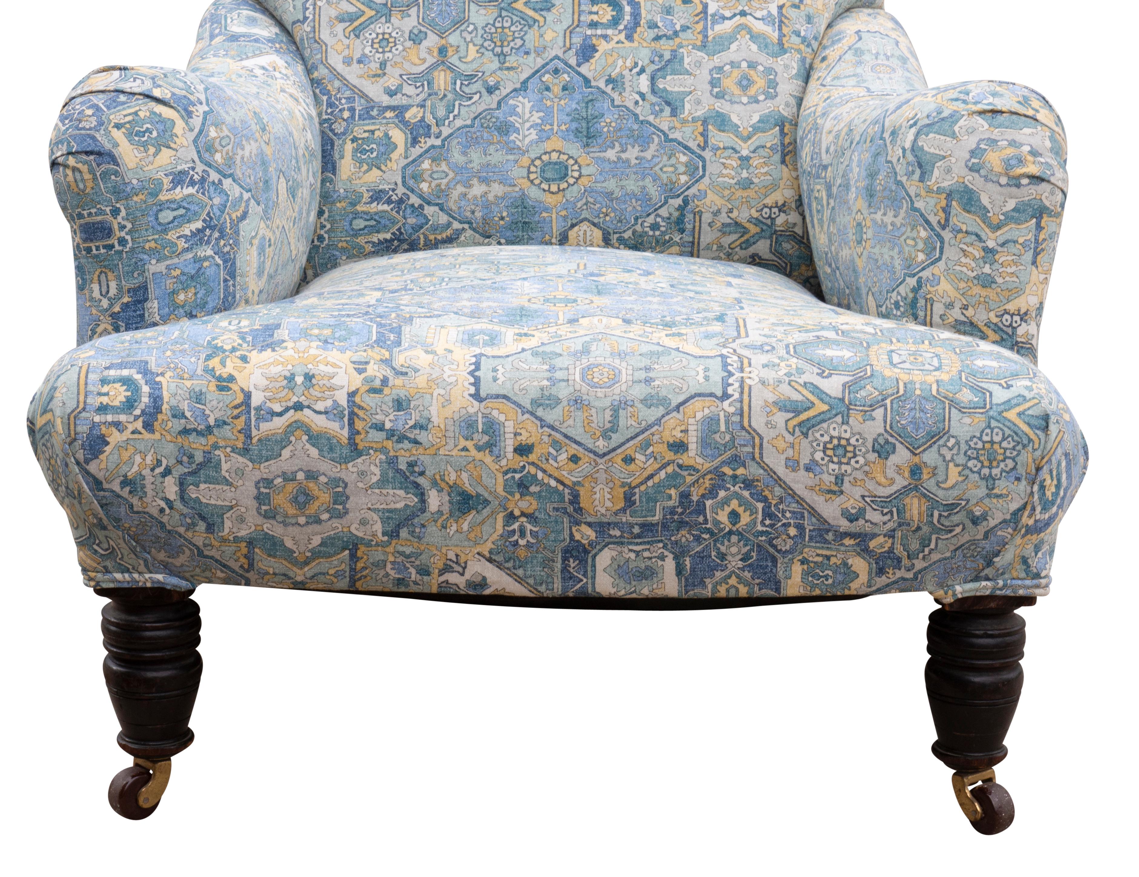 Bridgewater Style Upholstered Armchair For Sale 3