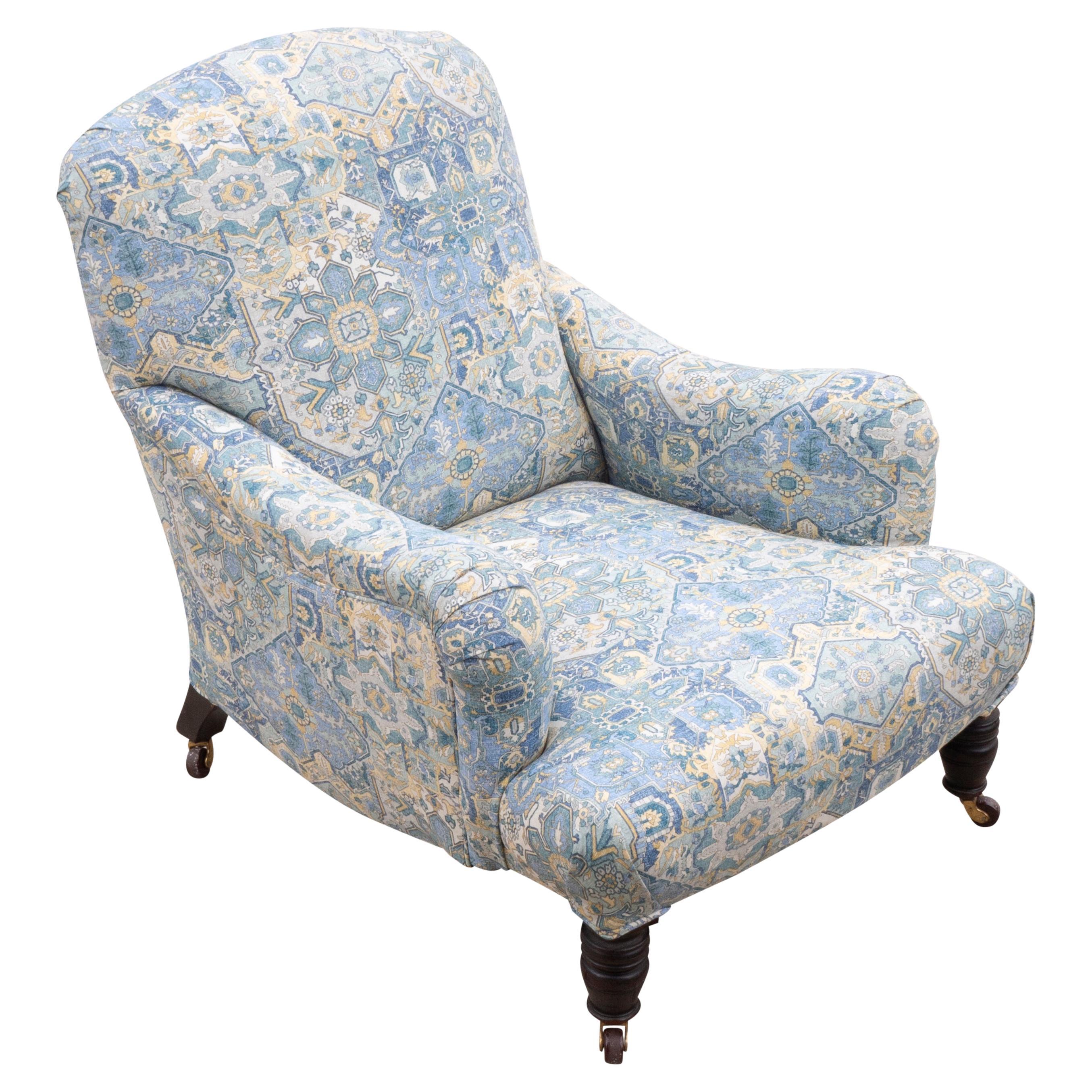 Bridgewater Style Upholstered Armchair For Sale