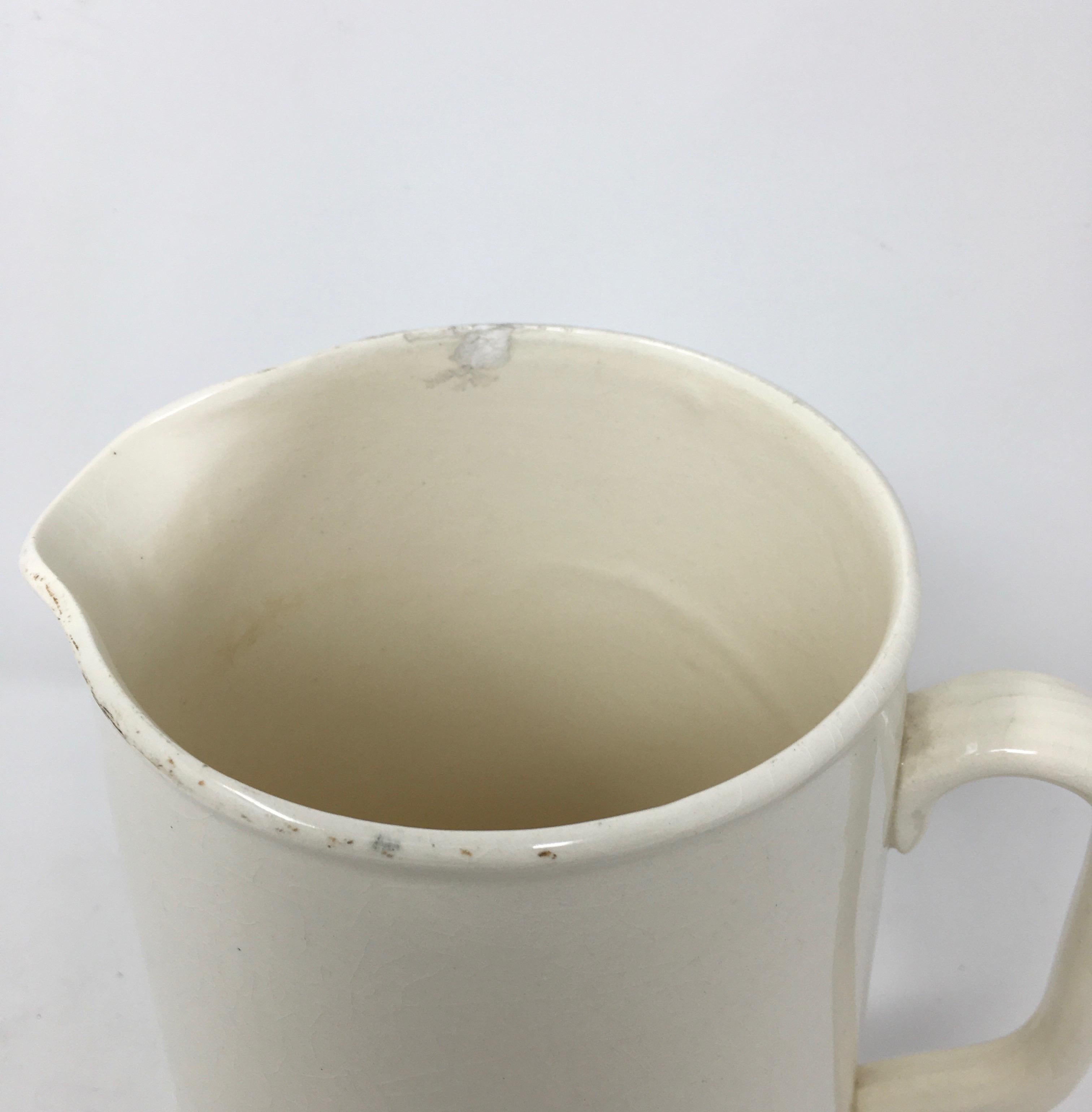 Bridgewood Banded Ironstone Pitcher In Good Condition In Houston, TX