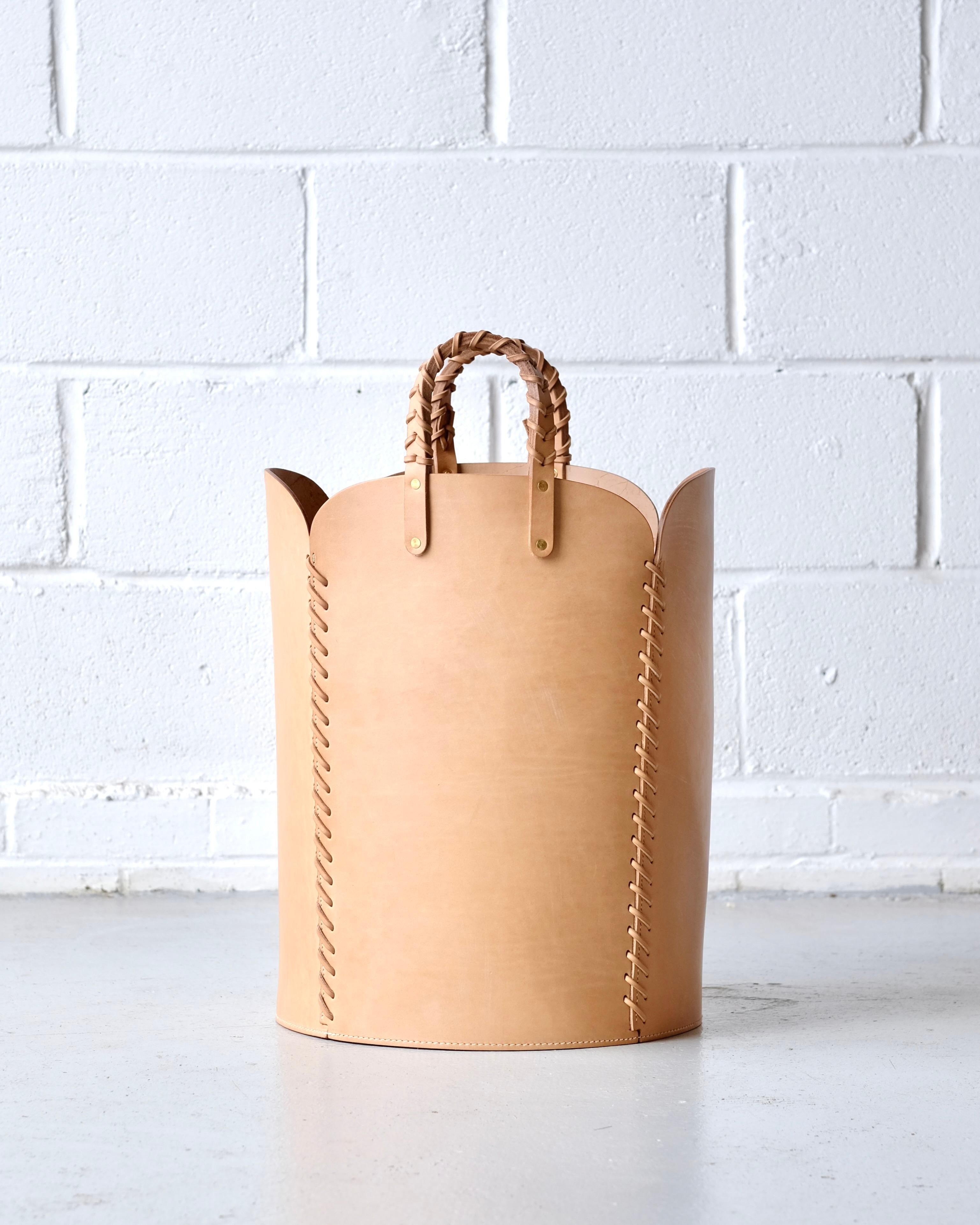 Organic Modern Bridle Leather Utility Basket