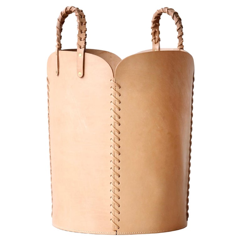 Bridle Leather Utility Basket For Sale at 1stDibs
