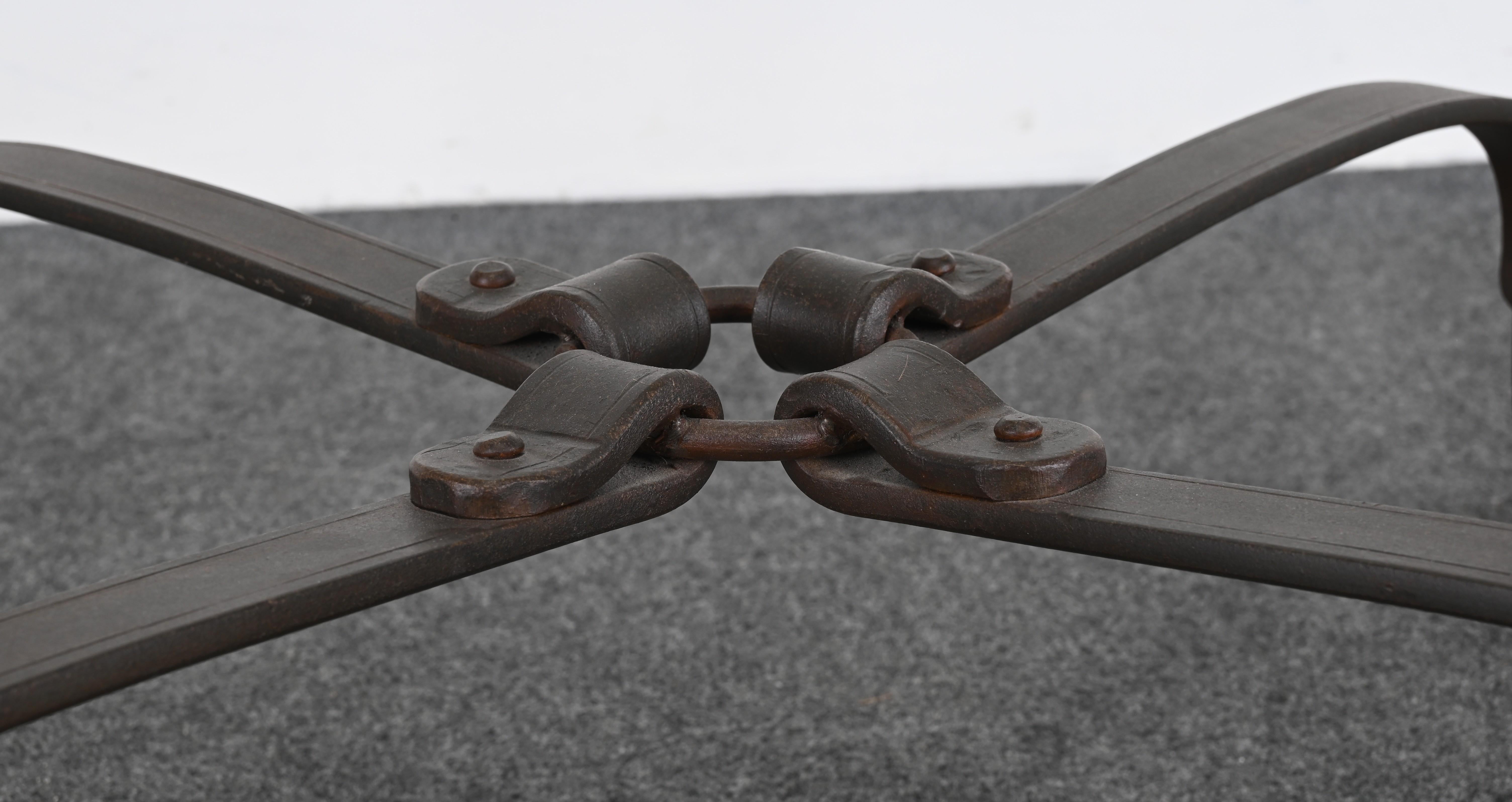 Bridle Strap Coffee Table in the Manner of Hermes, 20th Century For Sale 5