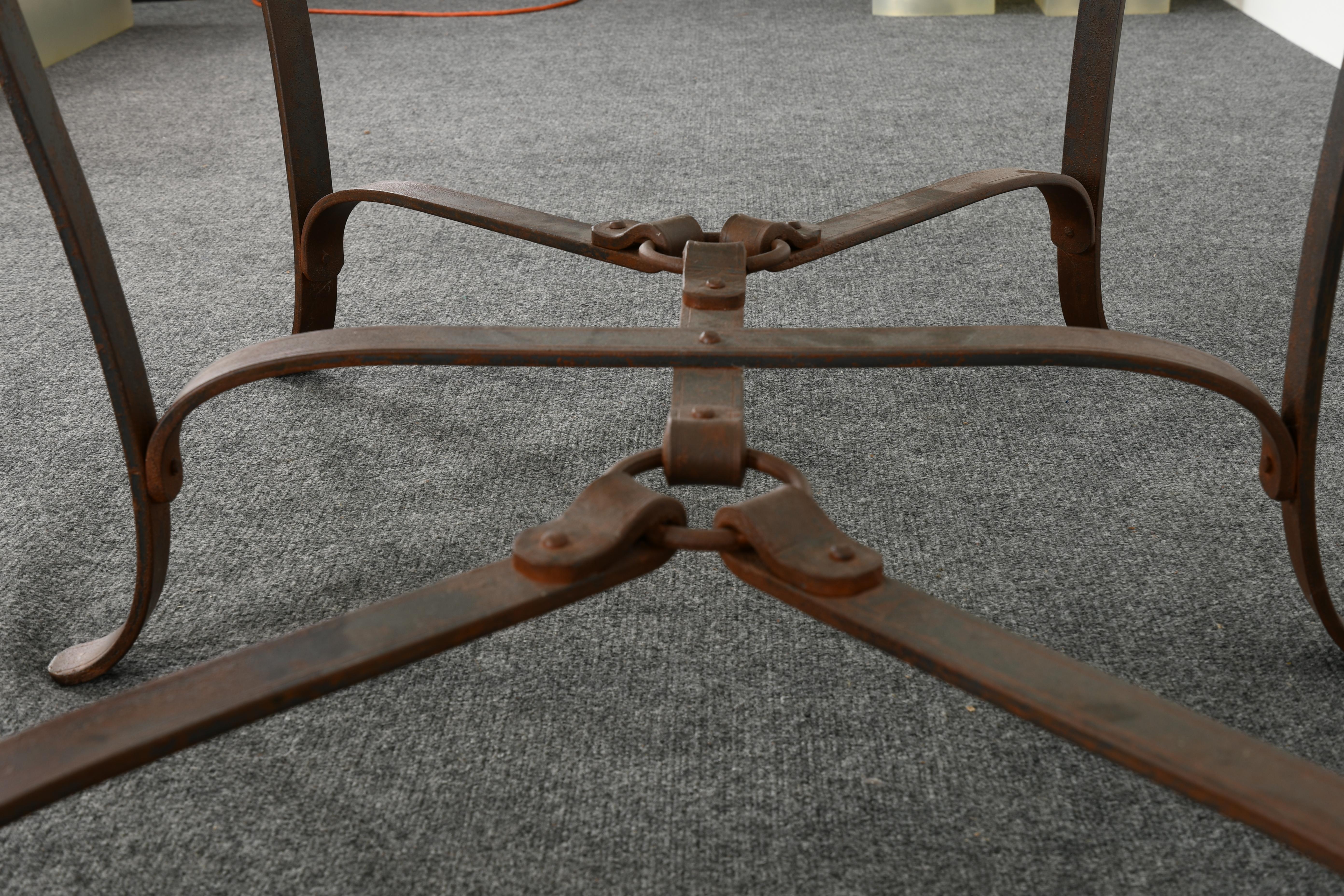 Glass Bridle Strap Coffee Table in the Manner of Hermes, 20th Century