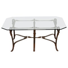 Bridle Strap Coffee Table in the Manner of Hermes, 20th Century