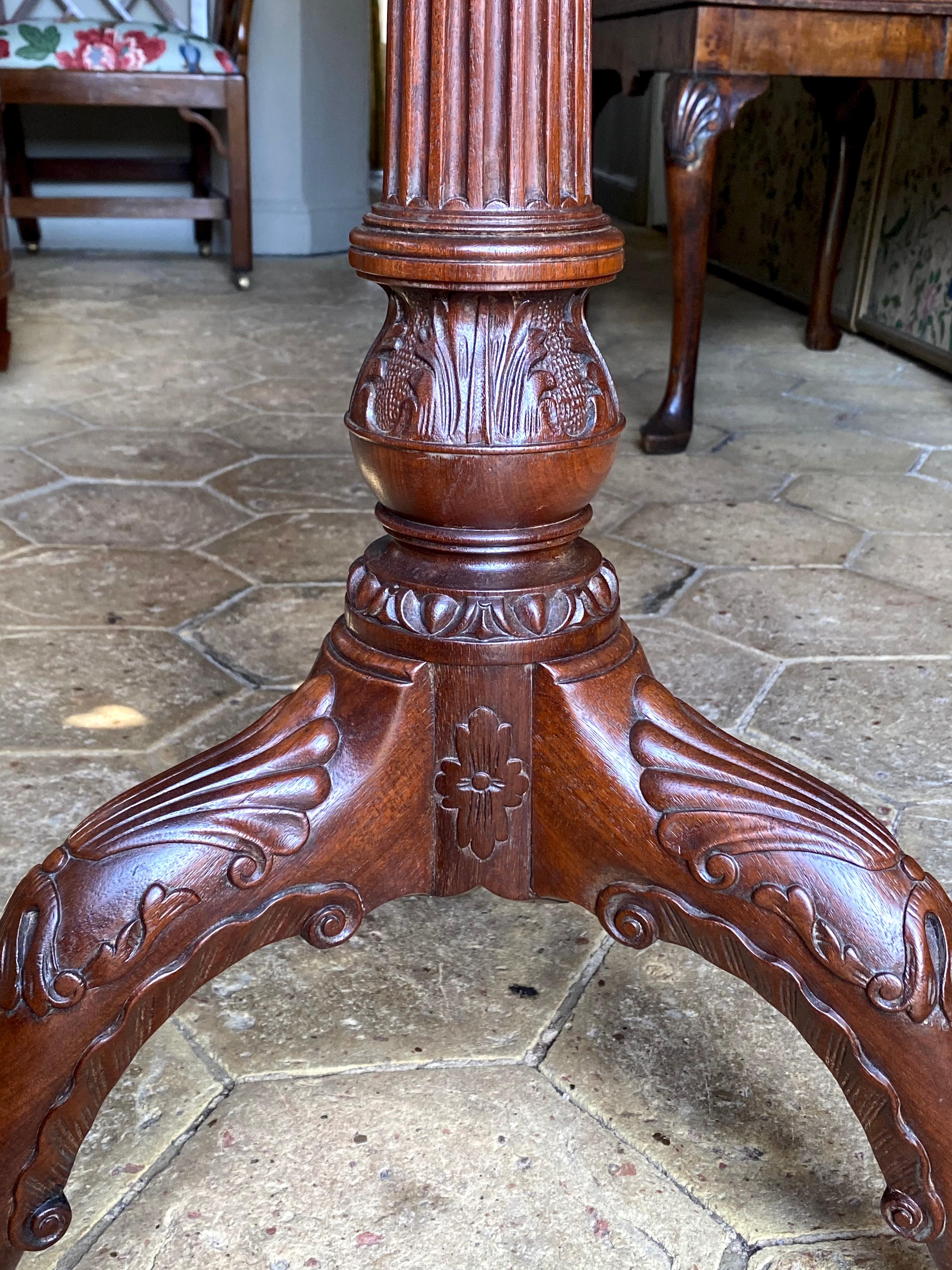 Rare Fine 18th Century China Trade Carved Padouk Tripod For Sale 2