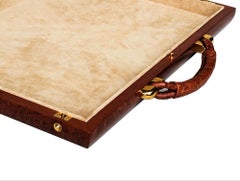 Briefcase - Walnut with Tulipwood inlays - One-of-a-Kind Document Case