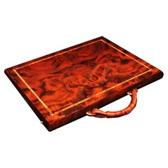 Briefcase - Walnut with Tulipwood inlays - One-of-a-Kind Document Case