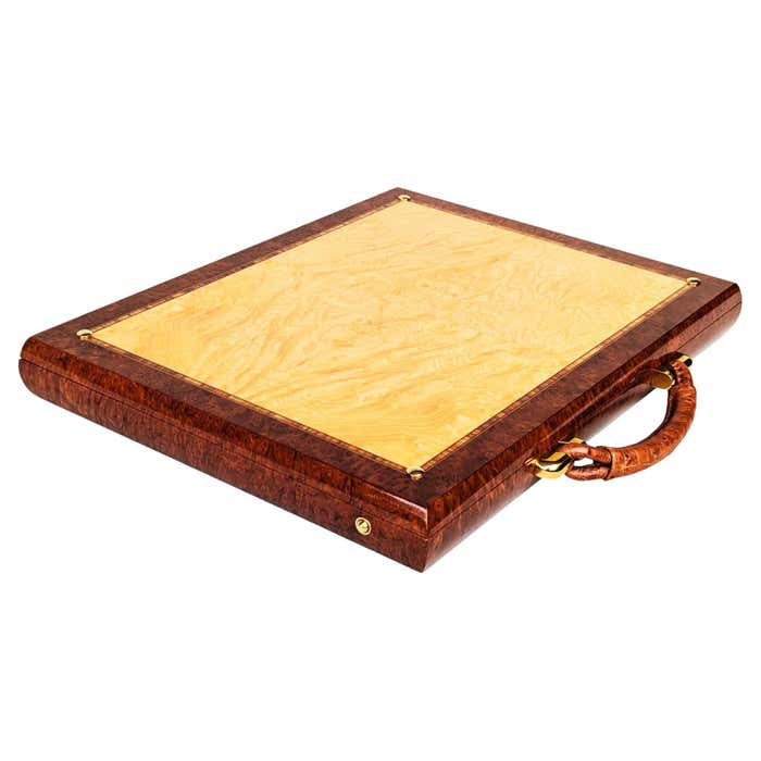 Briefcase with miniature Music Box - One-of-a-Kind Document Case For ...