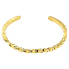 Brielle - Open Bangle 14k Gold Plated Adjustable 
