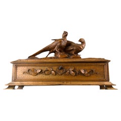 Vintage Brienz Artisans, Pheasant Box, Late 19th Century Switzerland