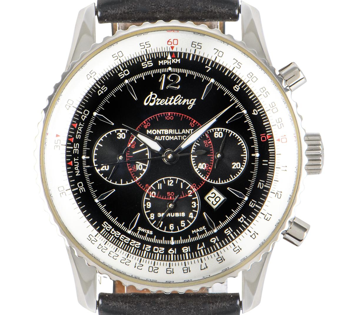 Brietling Navitimer Montbrillant Stainless Steel Watch A4133012 For Sale 1