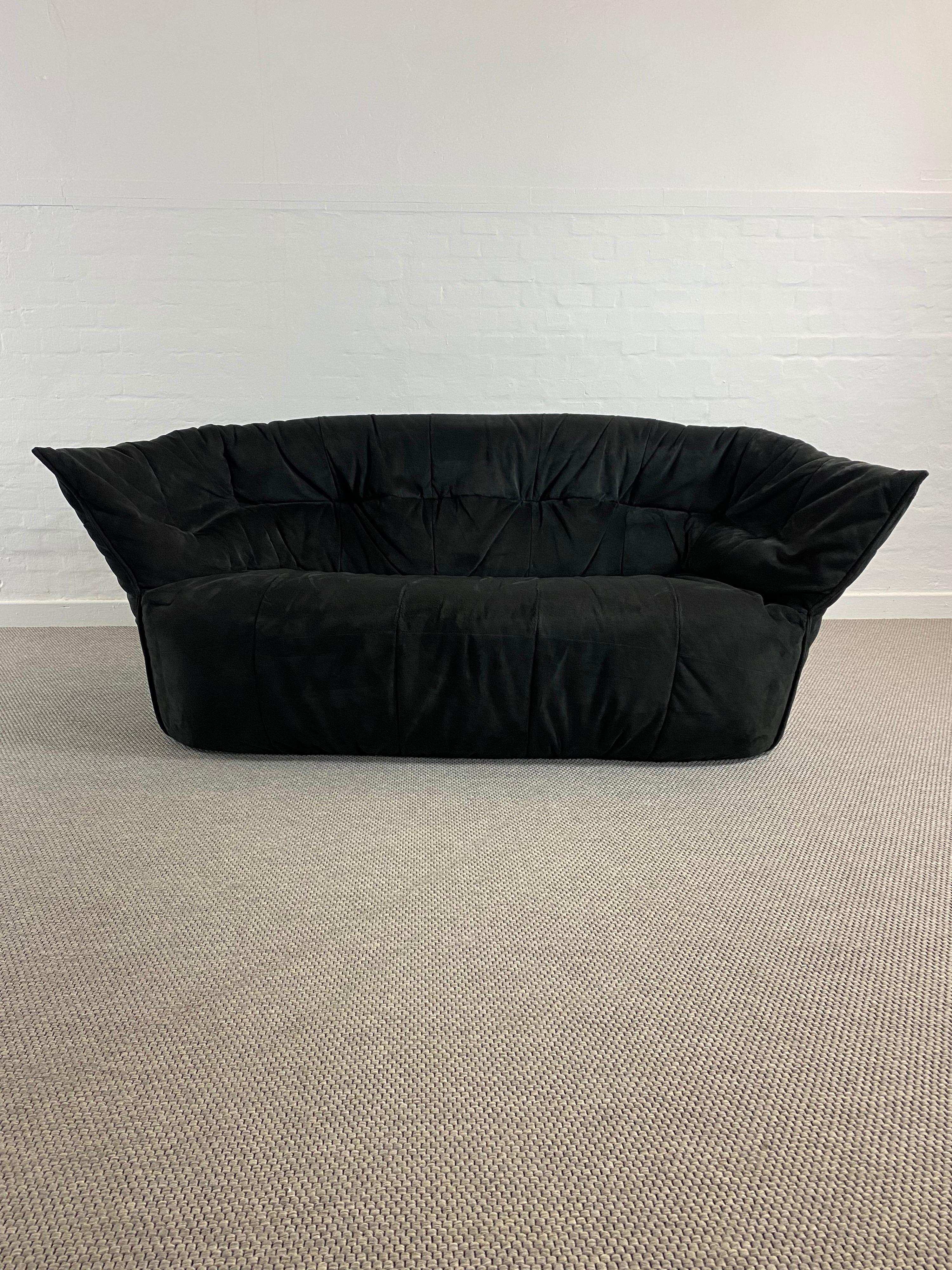 Brigantin Loveseat Sofa in Black by Michel Ducaroy, Ligne Roset, France, 1970s 1