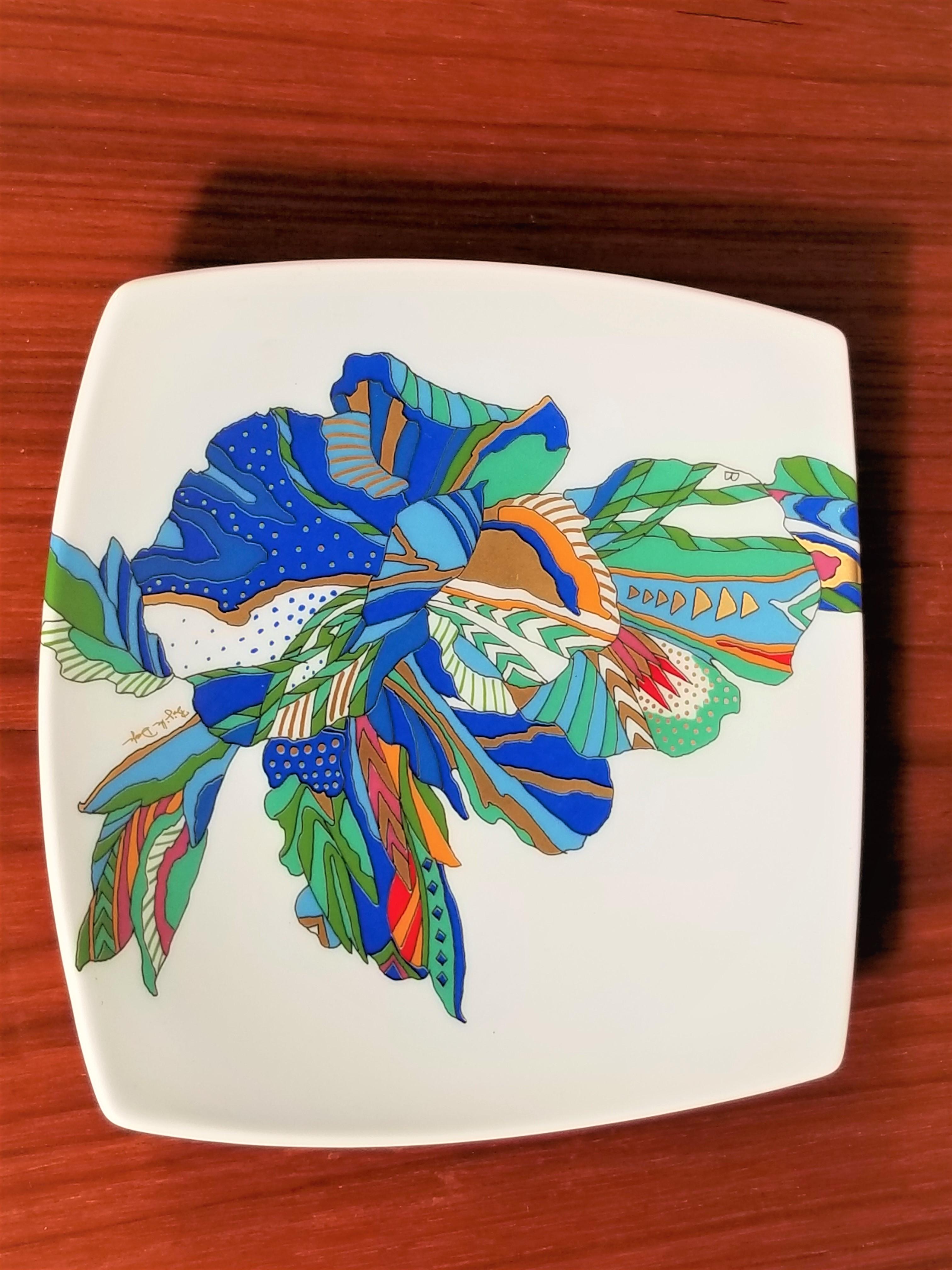 Porcelain Brigette Deoge for Rosenthal, Germany Mid Century Serving  Dish or Plate  For Sale