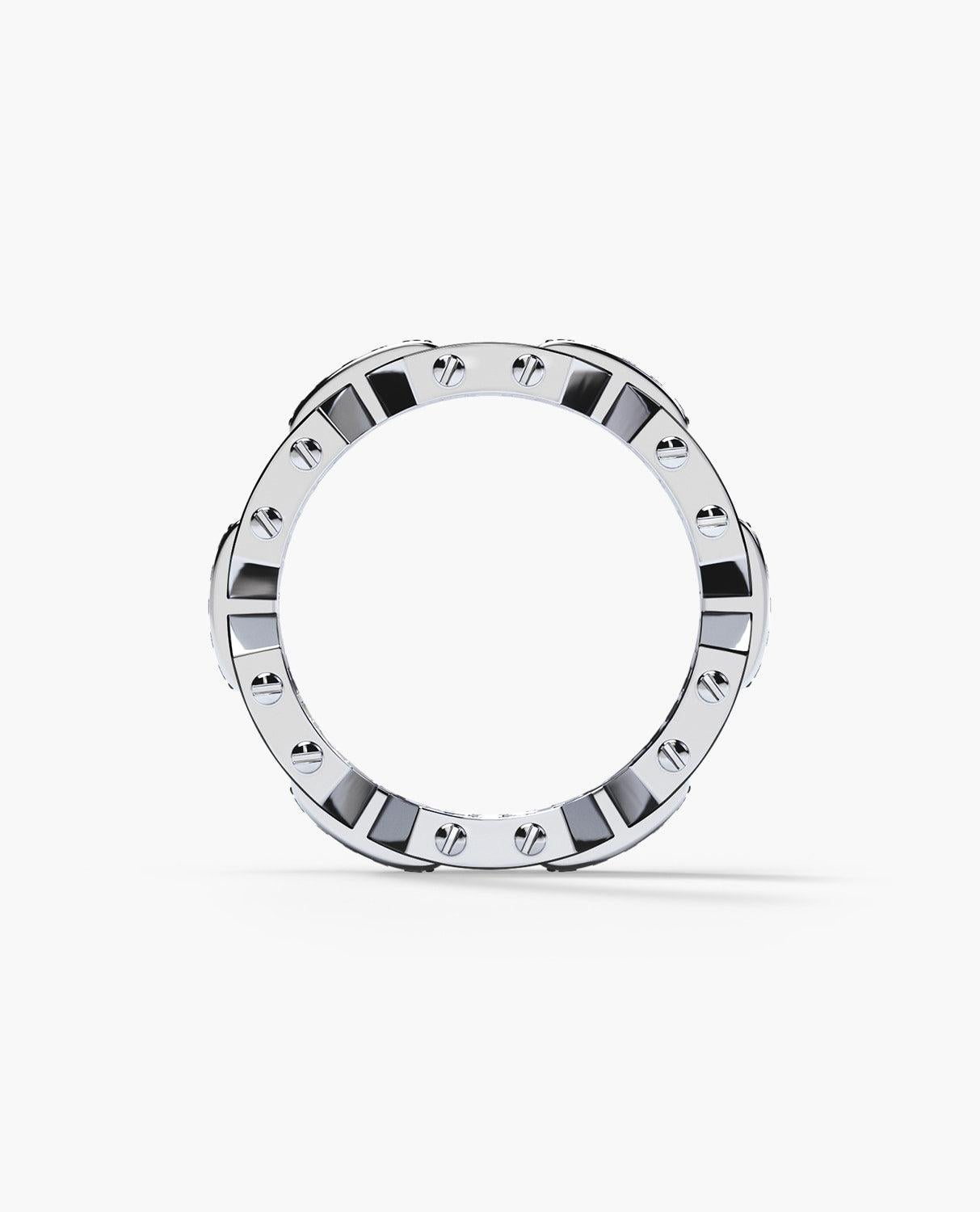 Round Cut BRIGGS 14k White Gold Ring with 1.00ct Diamonds For Sale