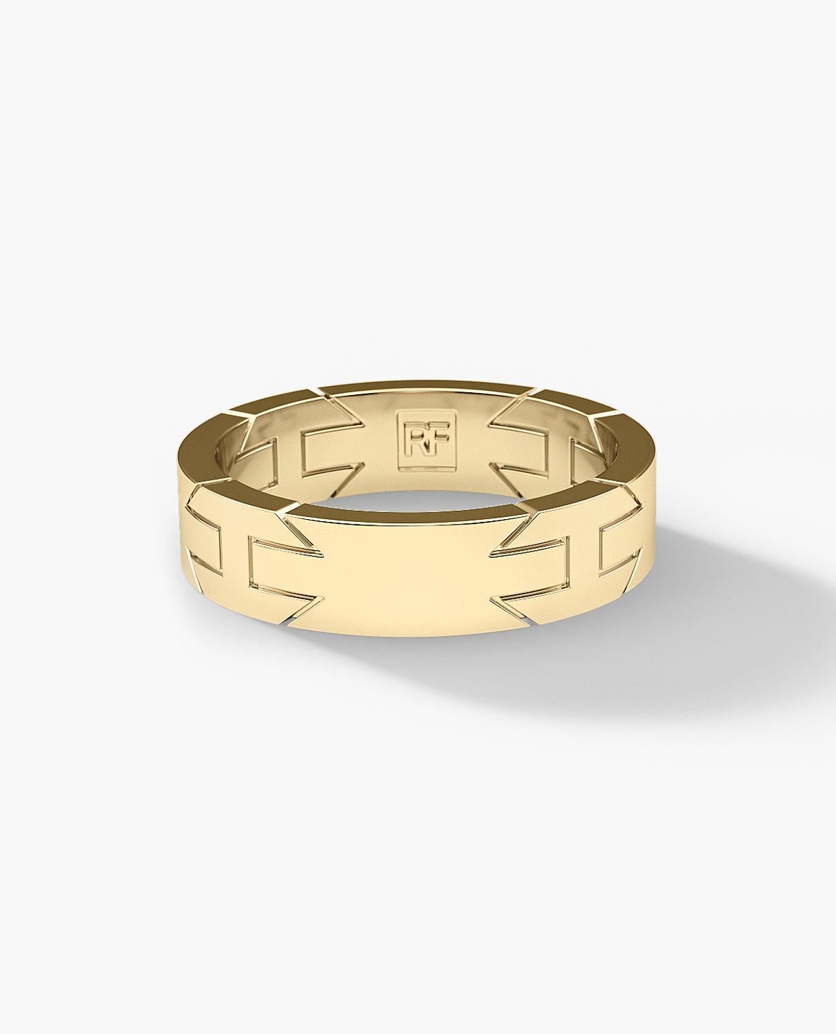 Contemporary BRIGGS 14k Yellow Gold Ring For Sale