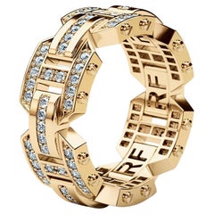 Retro BRIGGS 14k Yellow Gold Ring with 1.00ct Diamonds