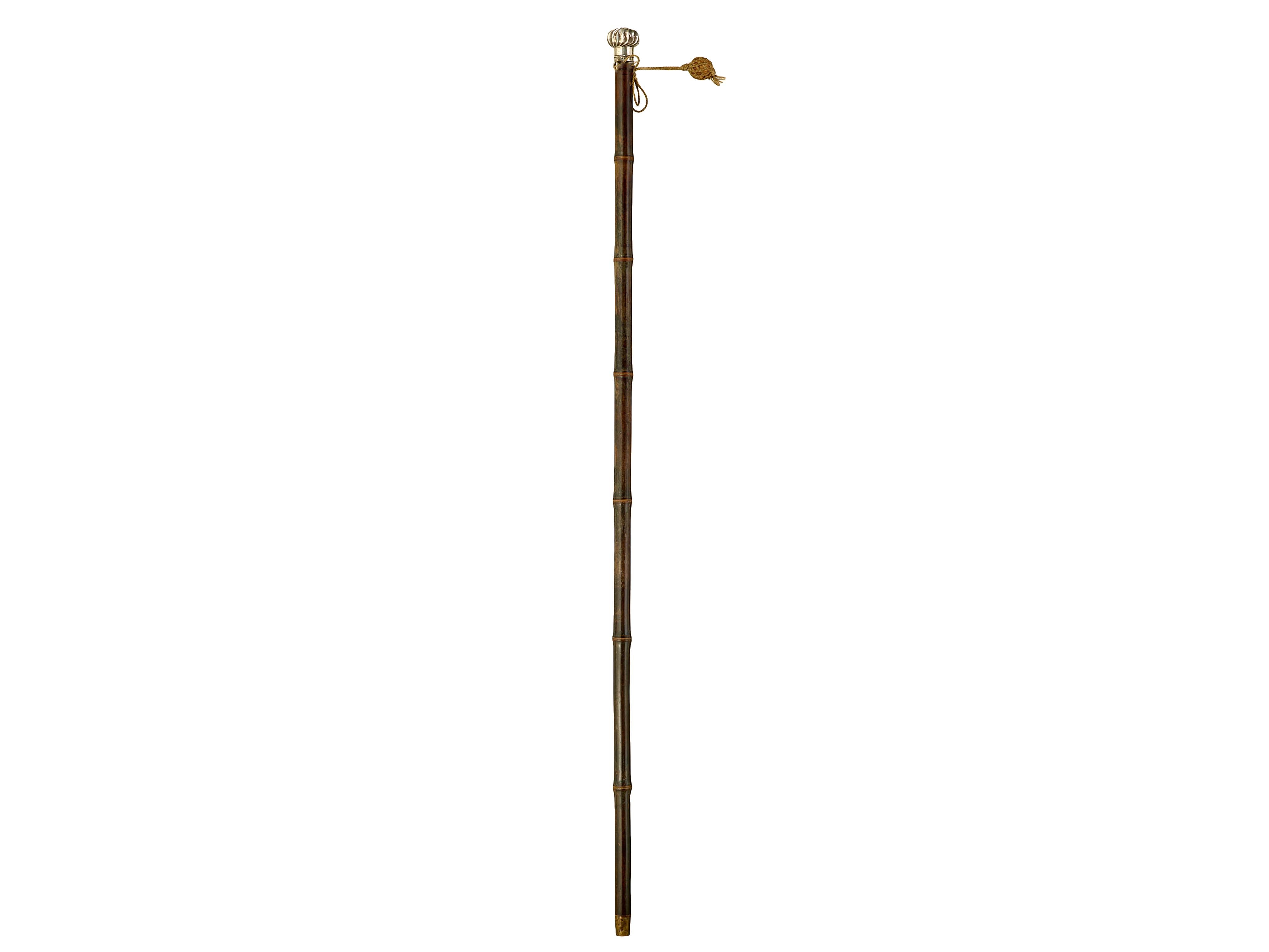 Late 19th Century Briggs Patent walking cane with pencil For Sale