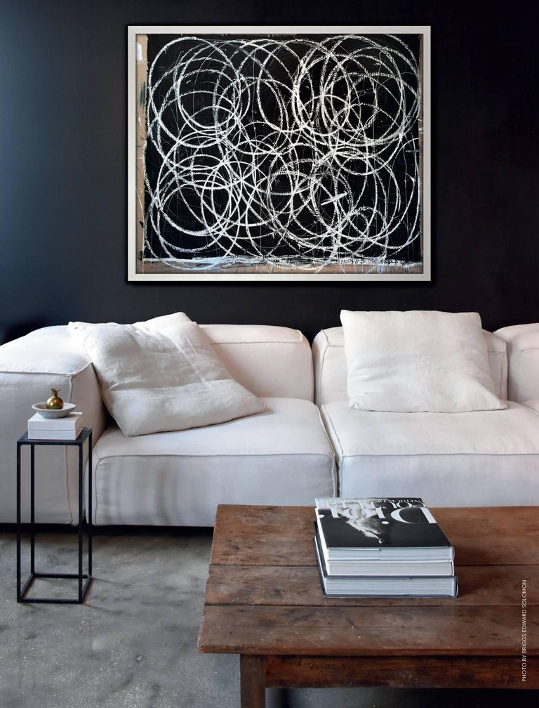 Briggs Solomon Black With Many White Swirls For Sale at 1stDibs