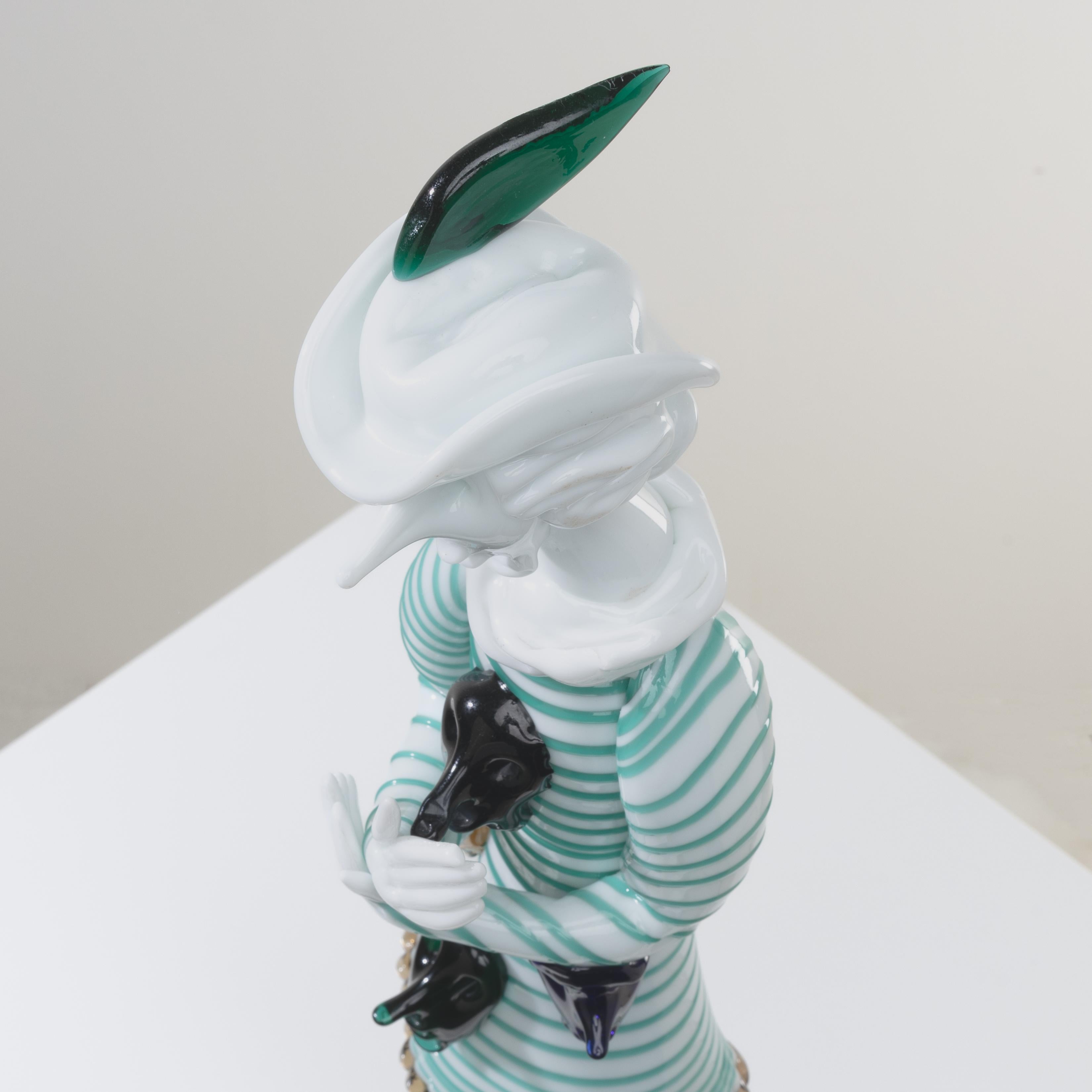 Brighella Estatuilla monumental de cristal de Murano de Fulvio Bianconi en venta 3