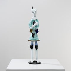 Brighella Monumental Murano glass figurine by Fulvio Bianconi