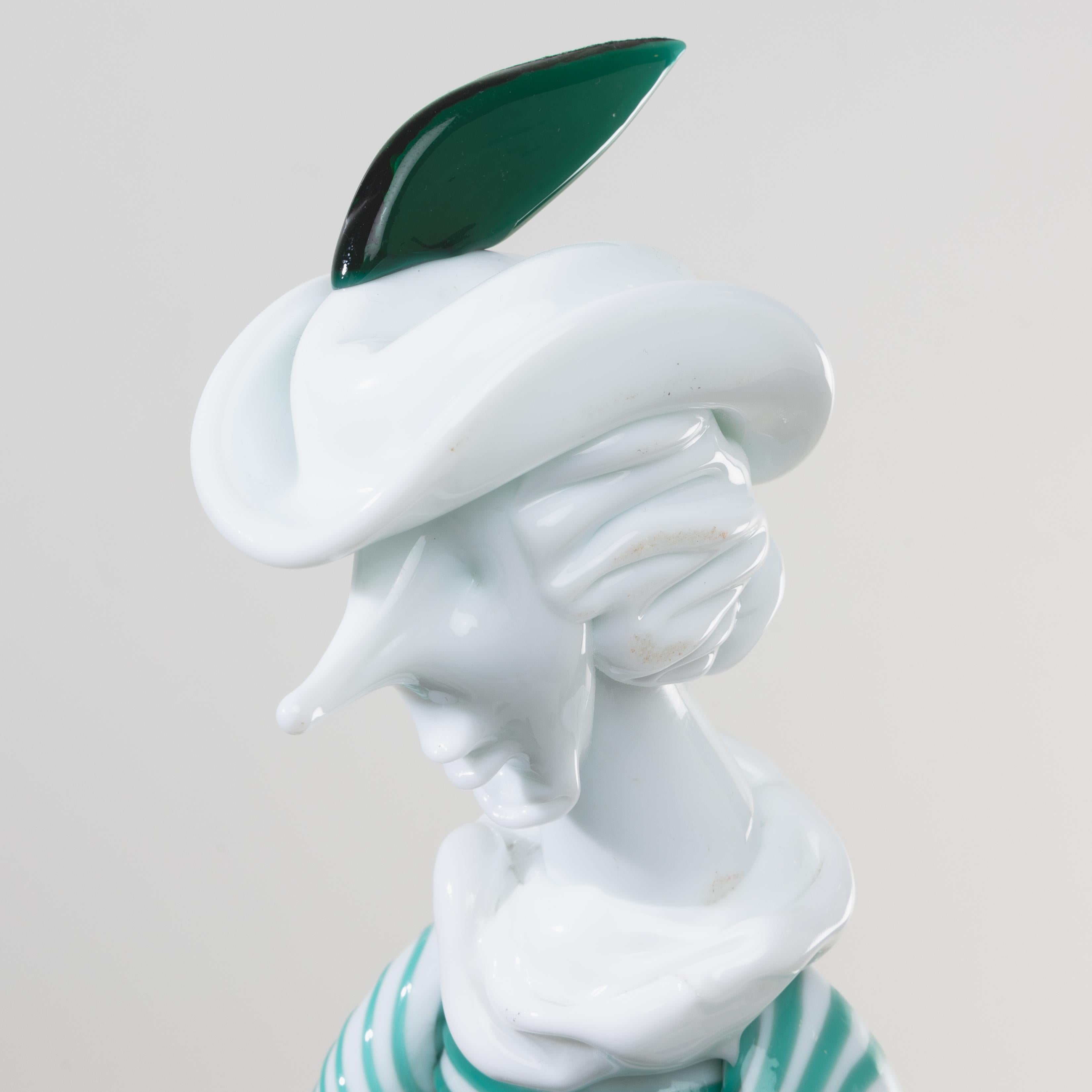 Brighella Estatuilla monumental de cristal de Murano de Fulvio Bianconi en venta 2
