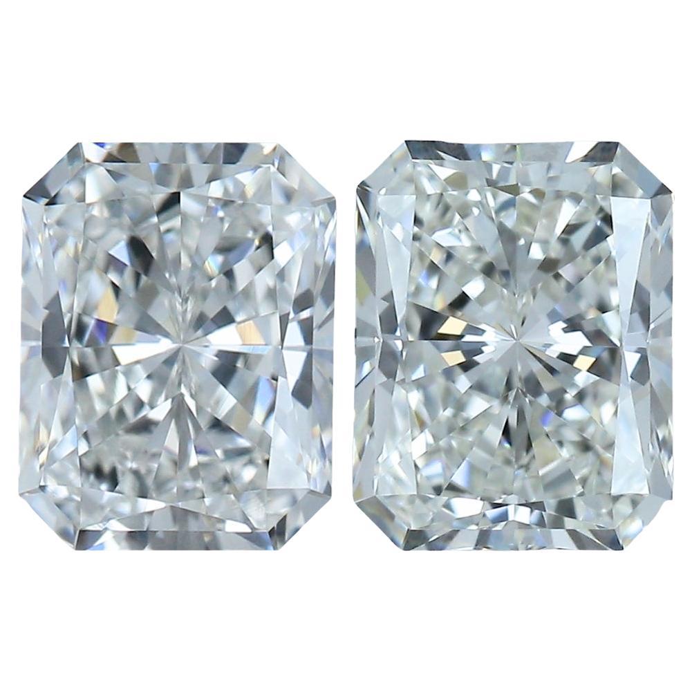 Paire de diamants taille idéale de 1,42 carat, certifiés GIA 