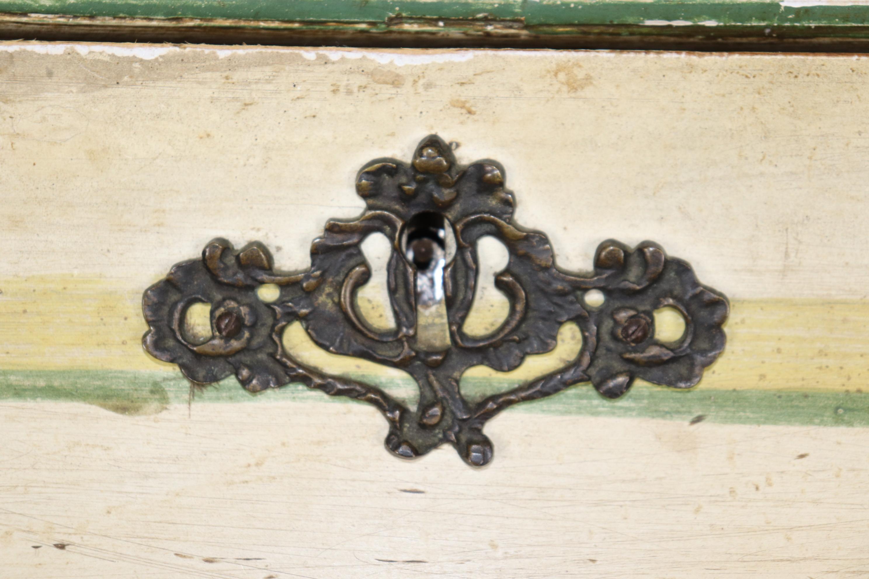 Bright and Beautiful Italian-Made Rococo Paint Decorated Secretary Desk For Sale 4