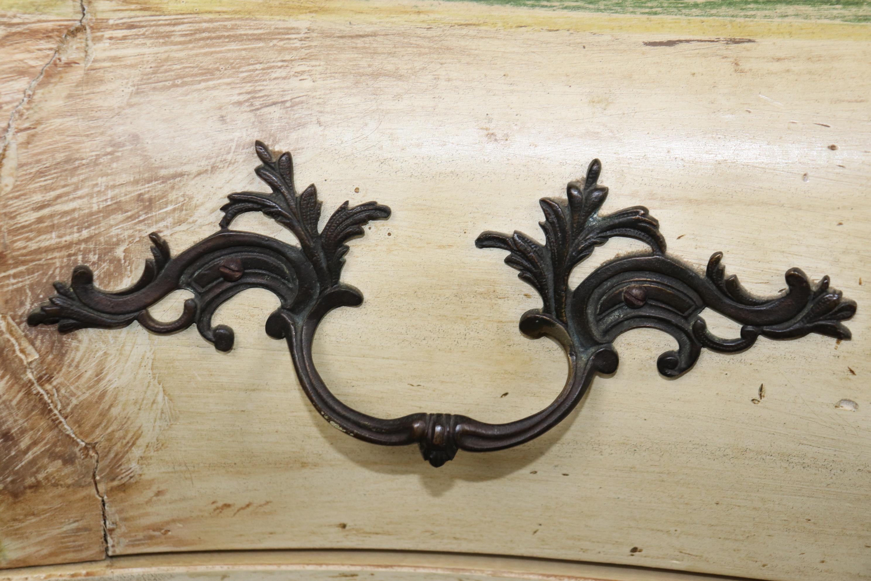 Bright and Beautiful Italian-Made Rococo Paint Decorated Secretary Desk For Sale 6