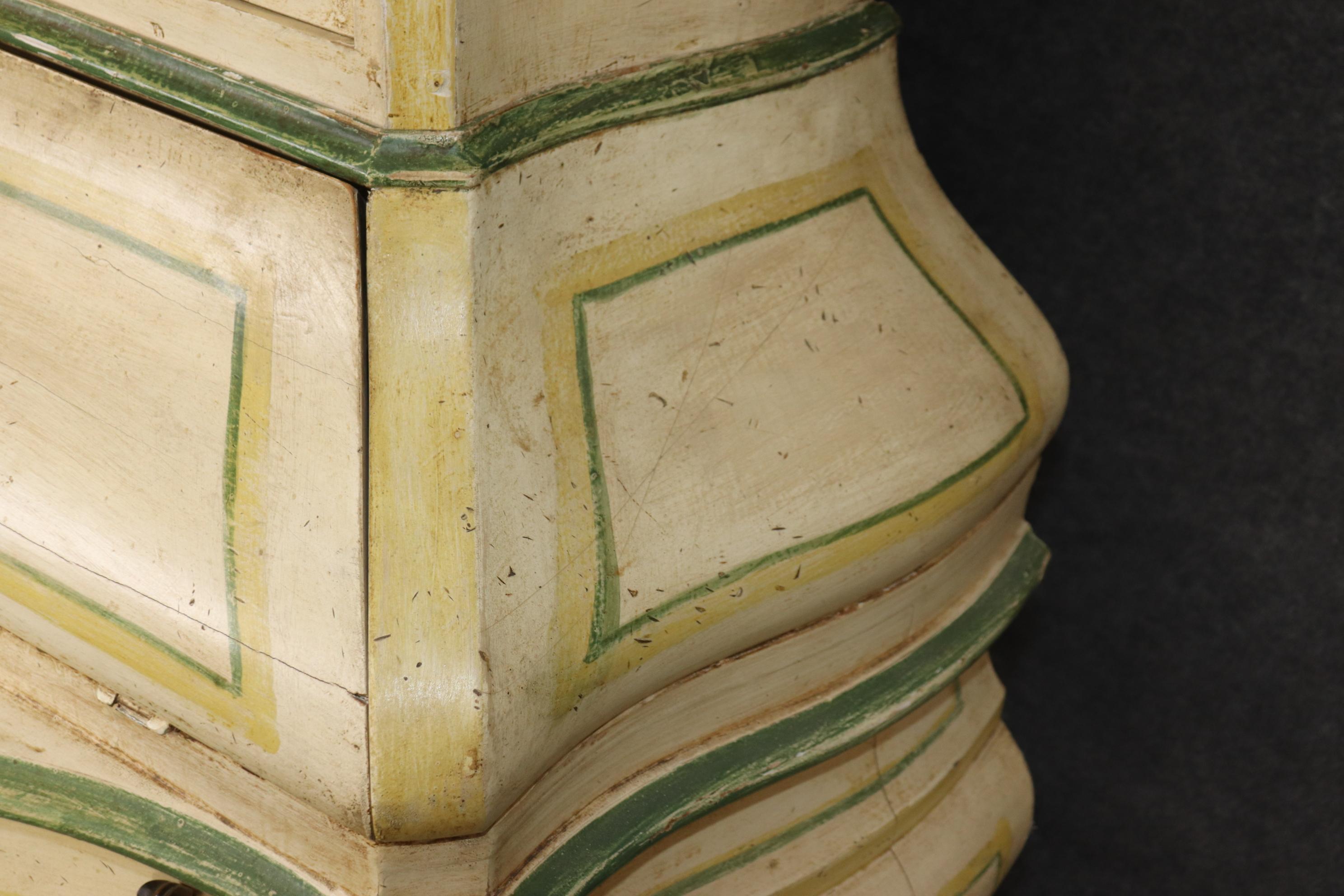Bright and Beautiful Italian-Made Rococo Paint Decorated Secretary Desk For Sale 13