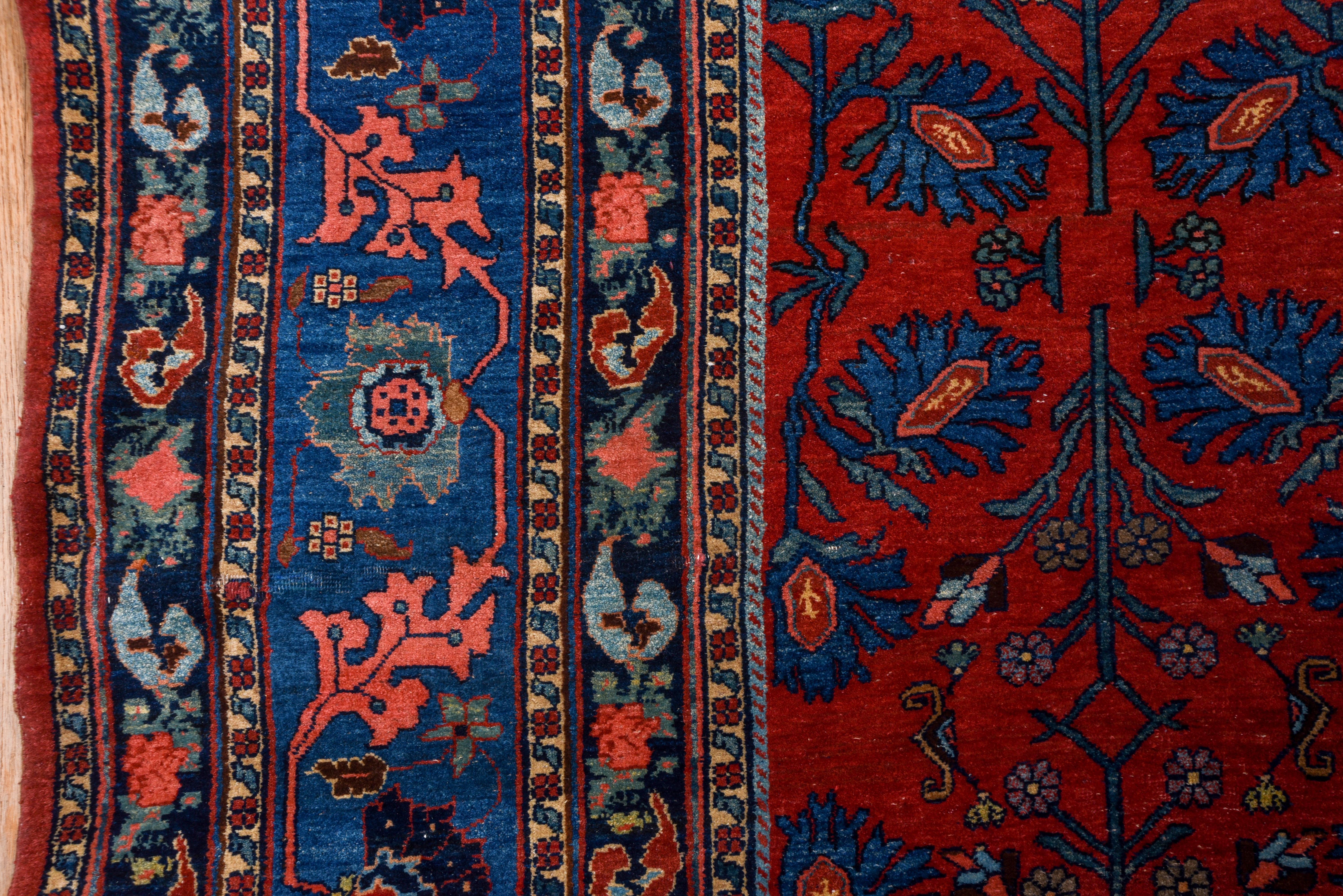 Wool Bright Antique Persian Bidjar Carpet, circa 1900s For Sale