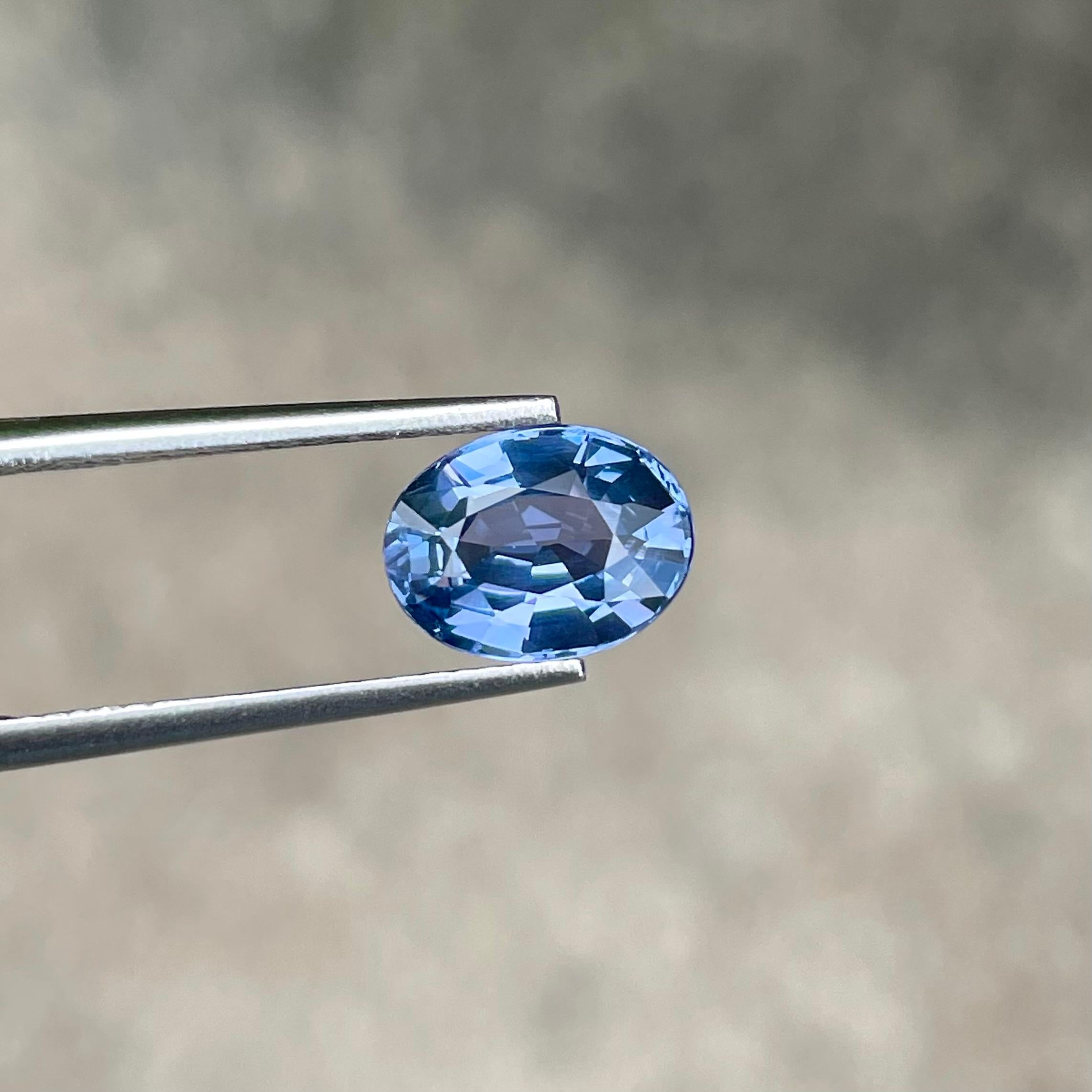 Weight : 2.45 carats 
Dimensions : 9.2x7.0x4.8 mm
Clarity : Eye Clea 
Treatment : None
Origin : Sri Lanka
Cut : Oval
Shape : Step Oval




Indulge in the captivating allure of this Bright Blue Burmese Loose Spinel, a true testament to nature's