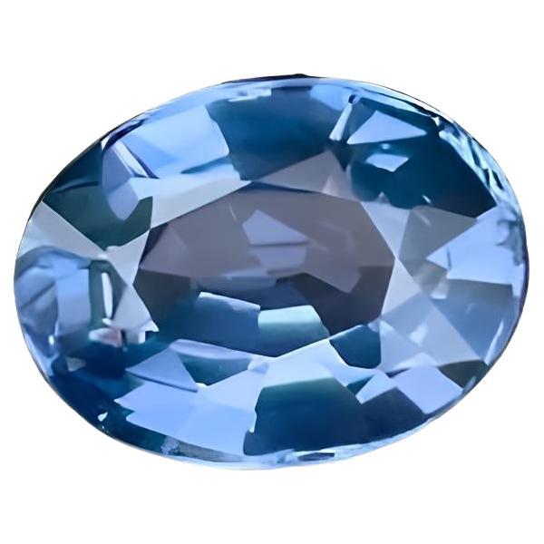 Bright Blue Burmese Loose Spinel 2.45 carats Step Oval Cut Natural Gemstone For Sale