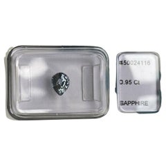 Bright Blue Ceylon Sapphire 0.95ct Rare IGI Certified Pear Teardrop Cut Gem