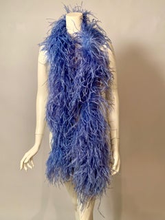 Bright Blue Ostrich Feather Boa ex Iris Apfel Estate