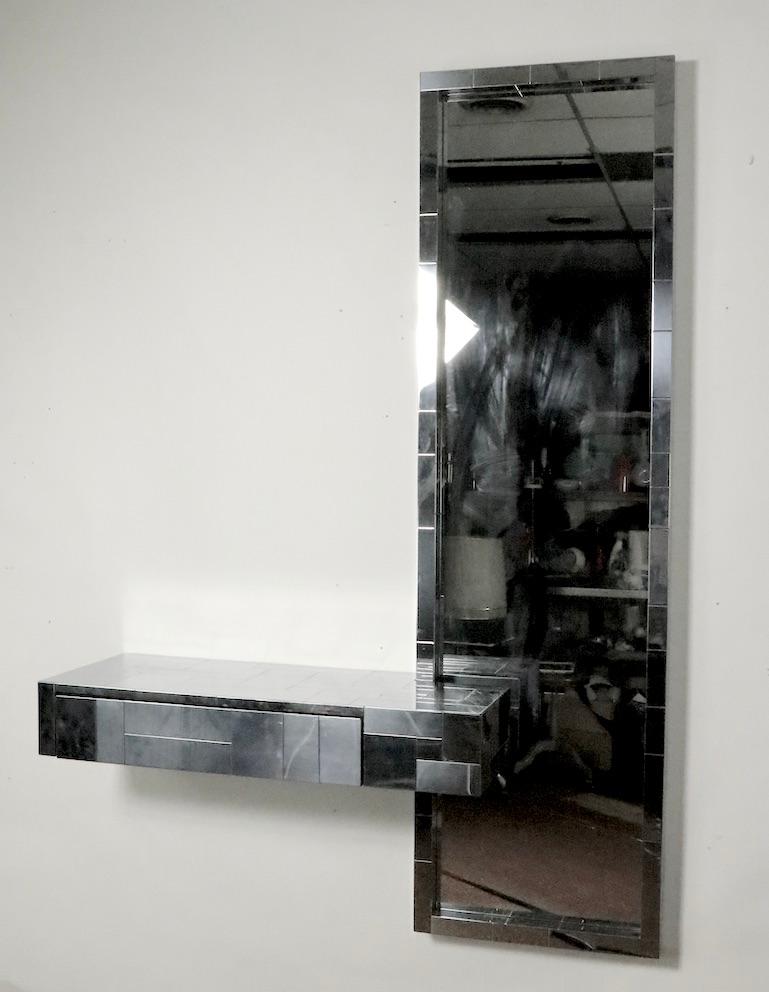 Bright Chrome Console Mirror by Paul Evans 6