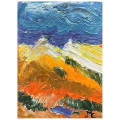 Leuchtend und farbenfrohes französisches impressionistisches Ölgemälde, lebhafte Landschaft
