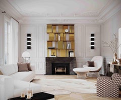 Contemporary Italian White Rug Irregular Unusual Abstract Shape - Bianco