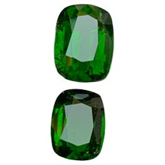 Gemas de Turmalina Natural Verde Profundo Brillante 5,30 qt talla cojín para joyería
