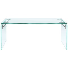 Bright Desk in Glass by Valerio Cometti for Fiam