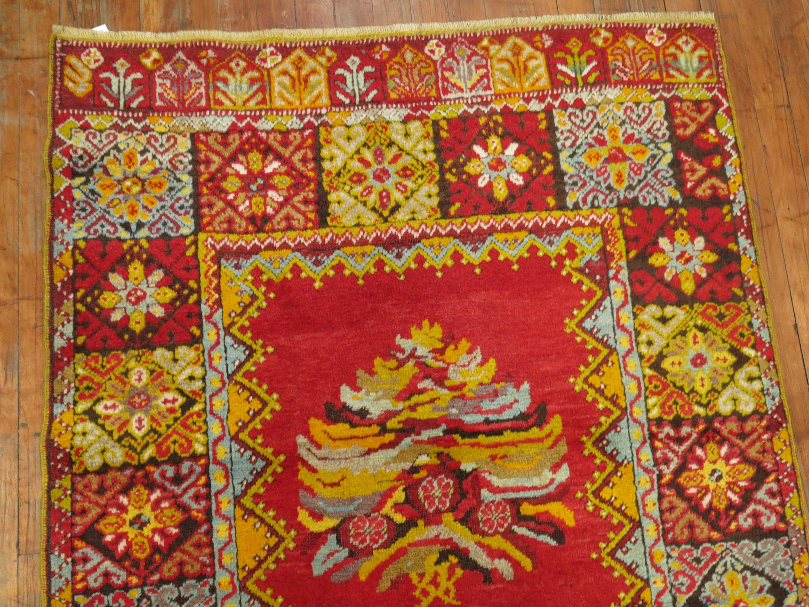 Bright Floral Turkish Runner For Sale 3