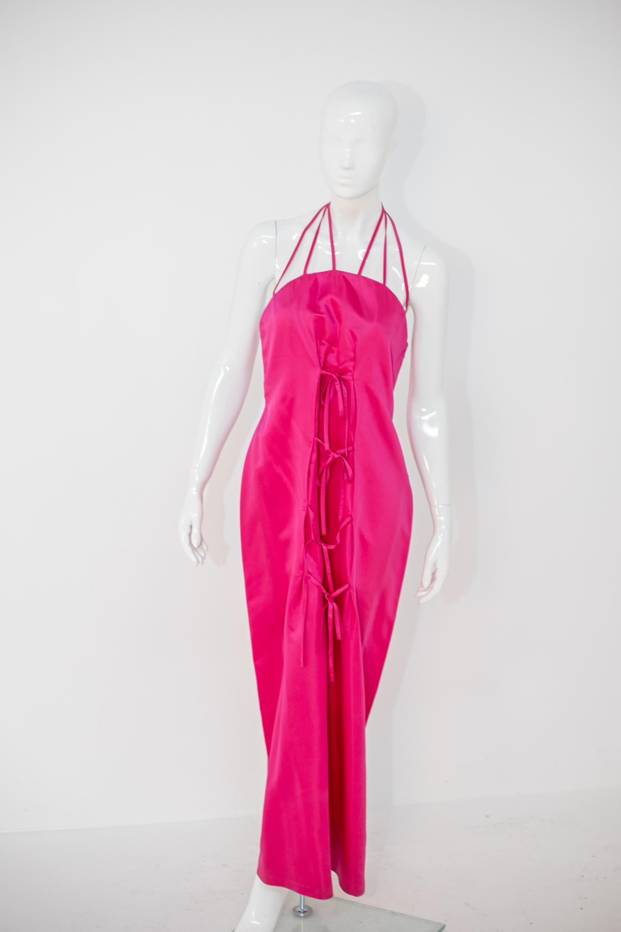 Vivienne Westwood Bright Fuchsia Evening Dress, RED LABEL In Excellent Condition In Milano, IT
