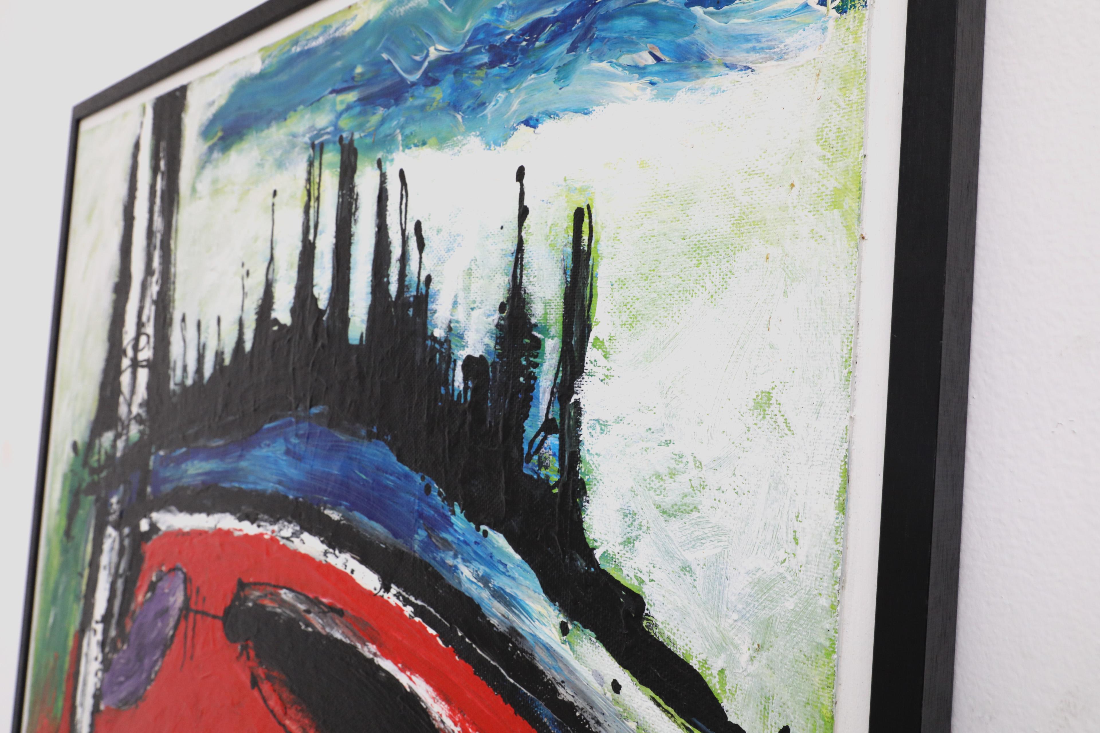 Pintura acrílica abstracta gráfica del artista holandés Jan van der Meulen, 2008 Siglo XXI y contemporáneo en venta