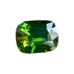 Hellgrüner Chromturmalin 0,90 Karat Cushion-Schliff Natürlicher afrikanischer Edelstein