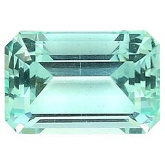 Bright Green Emerald Cut Emerald Gemstone from Ural  1.3 Carat Weight Certified