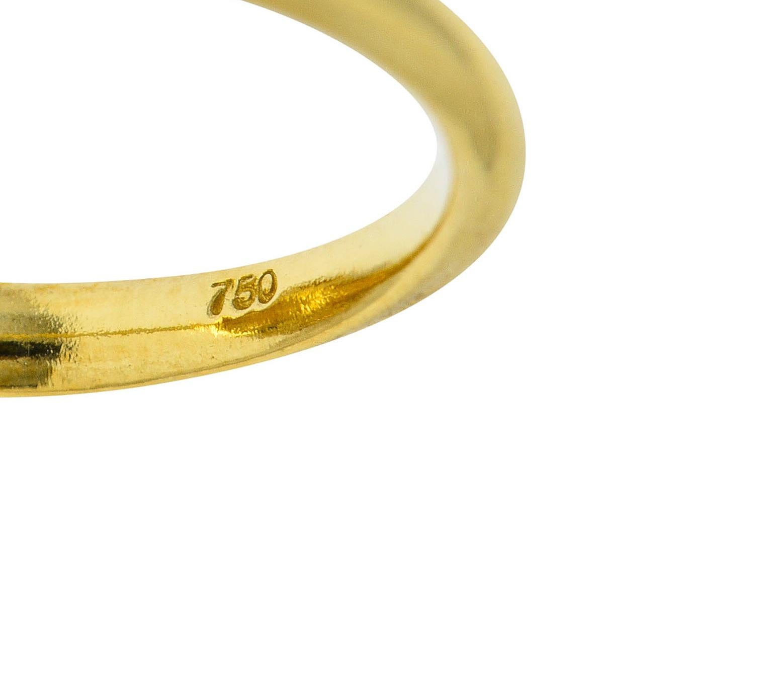 Heller Heliodor Goldener Beryll Diamant 18 Karat Gold Cocktail Ring 5