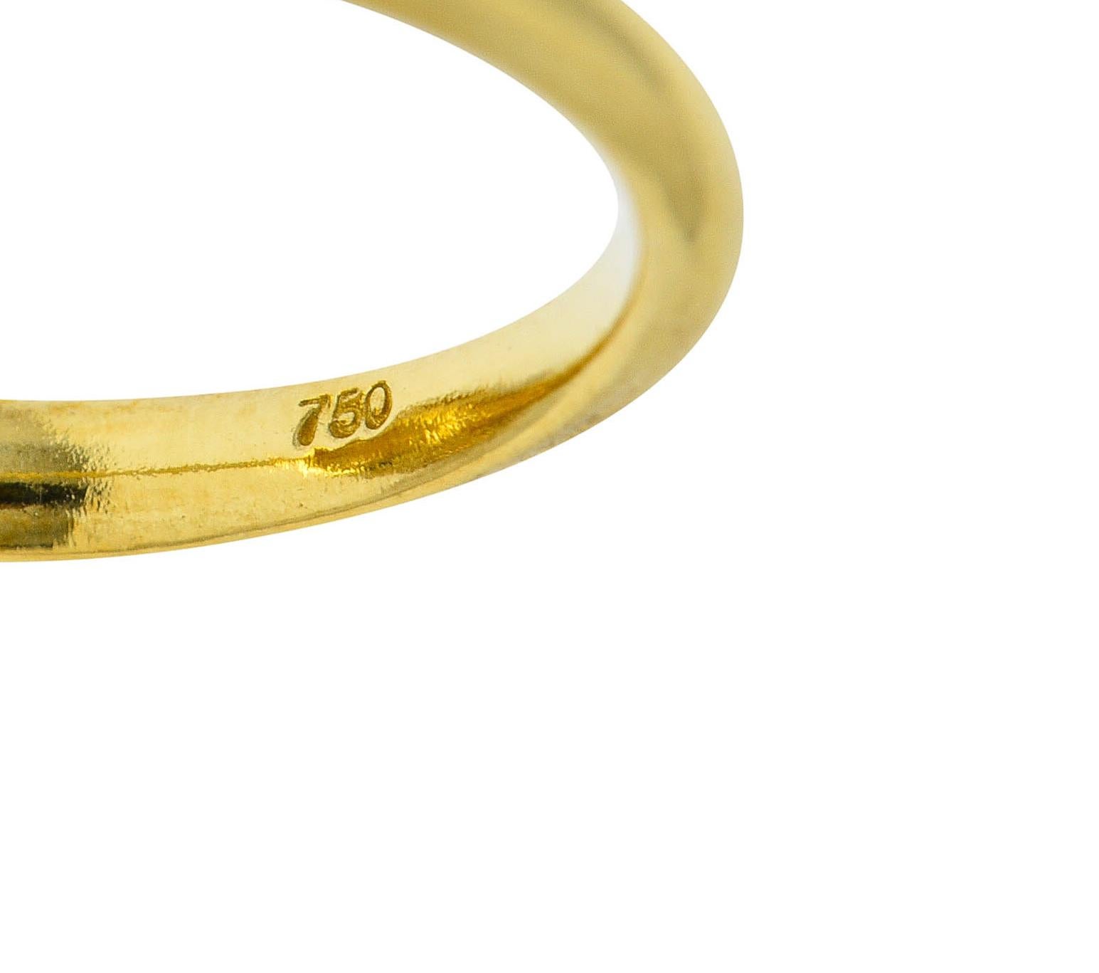 Bright Heliodor Golden Beryl Diamond 18 Karat Gold Cocktail Ring 3