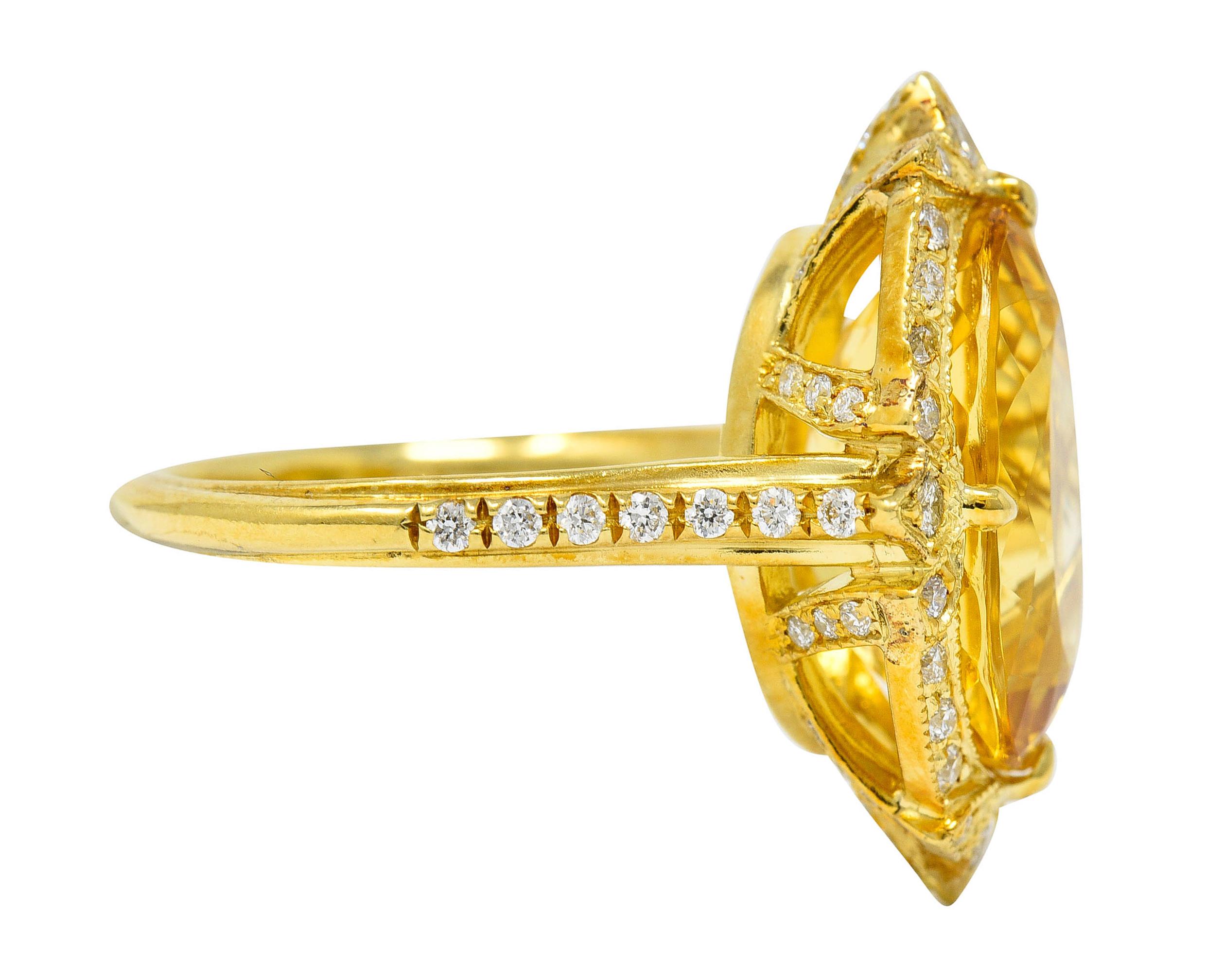 golden beryl ring