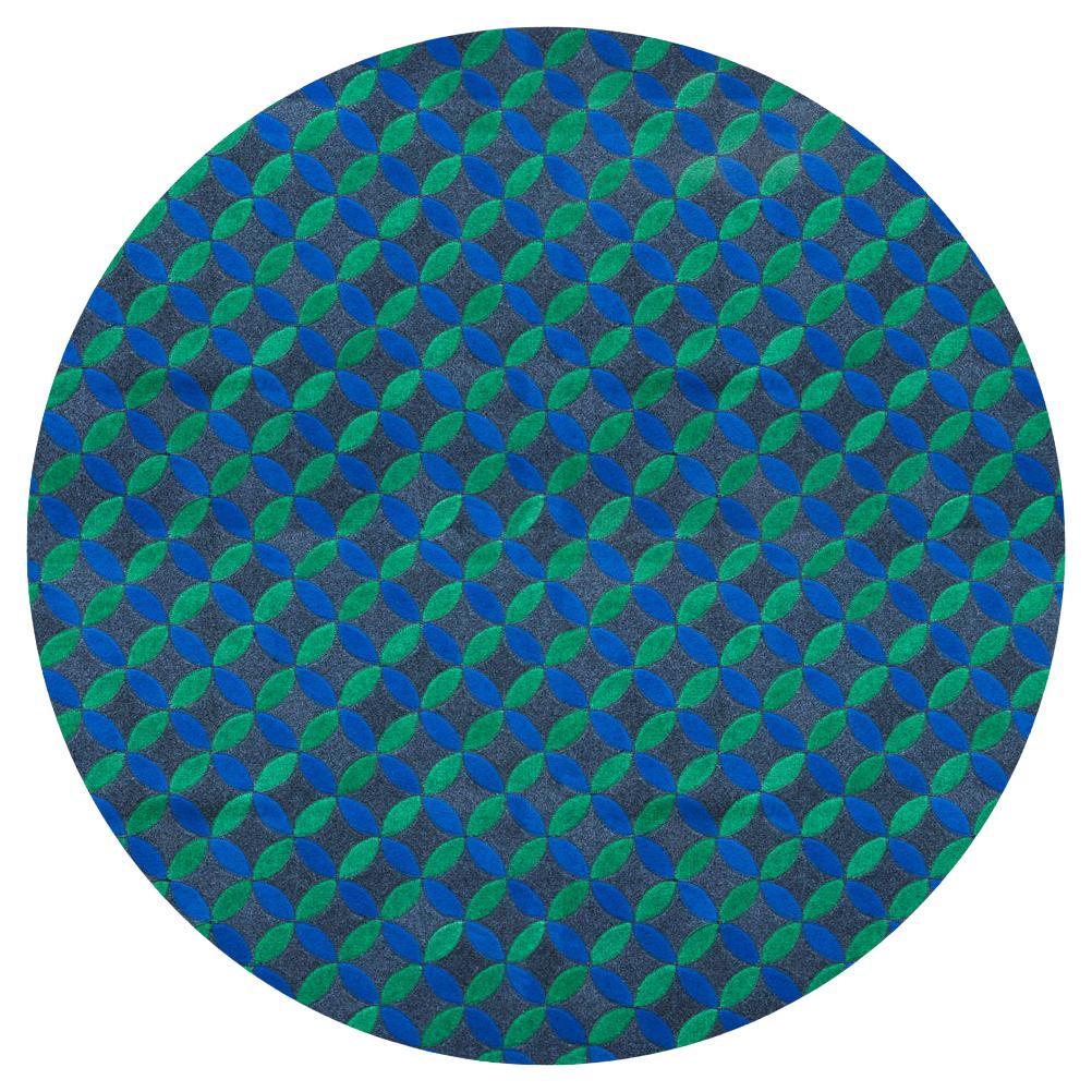 Bright Jewel Tones Customizable Aladdin Round in Blue Medium