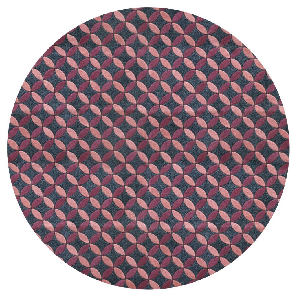 Bright Jewel Tones Customizable Aladdin Round in Pink Large For Sale