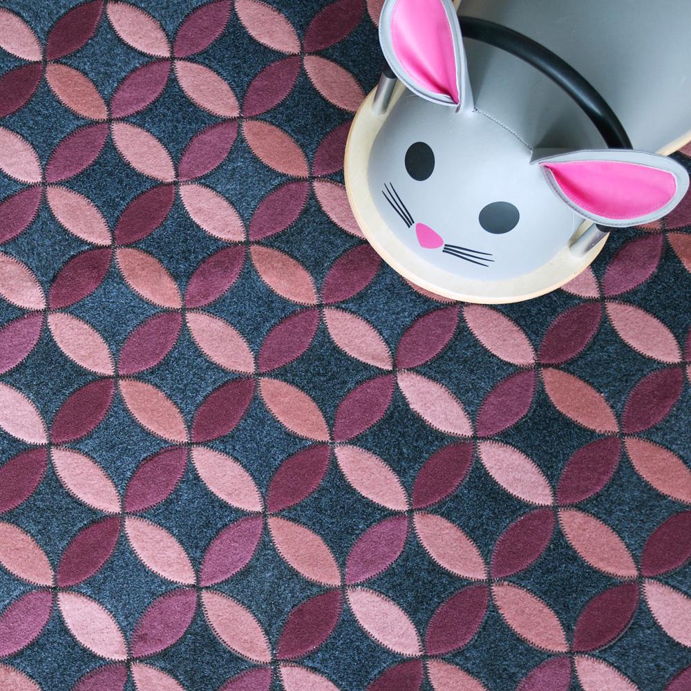 Art Déco Aladino rotondo personalizzabile in toni gioiello brillanti in rosa medio in vendita